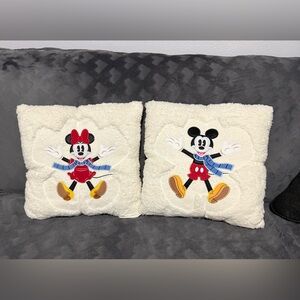 Disney Mickey and Minnie Mouse Accent Pillows - Cream, Red, Blue
